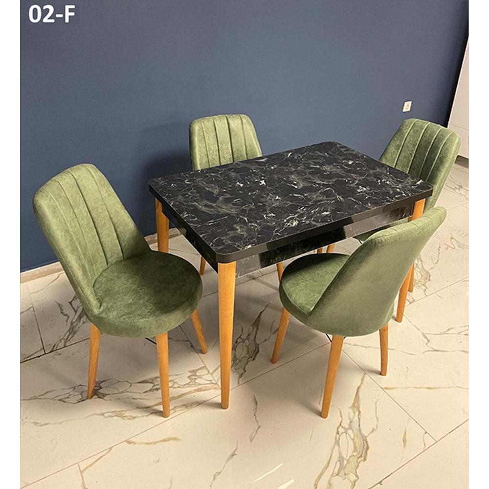 Gold 4 Kişilik Masa Takımı - Metal