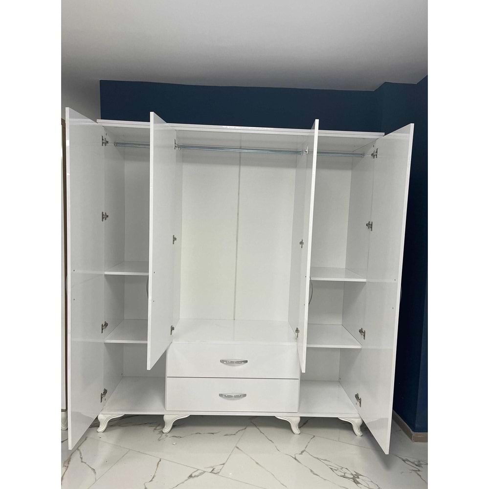 Vizyon 4 Kapaklı MDF Gardırop