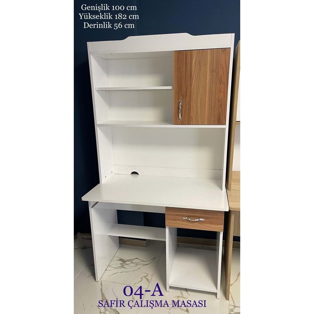 Safir Kitaplıklı Çalışma Masası