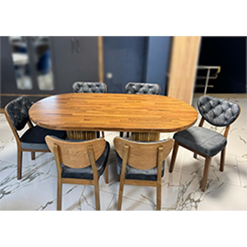 Bohem Elma Yemek Masası Takımı