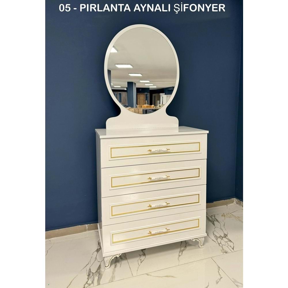 Pırlanta Aynalı Şifonyer
