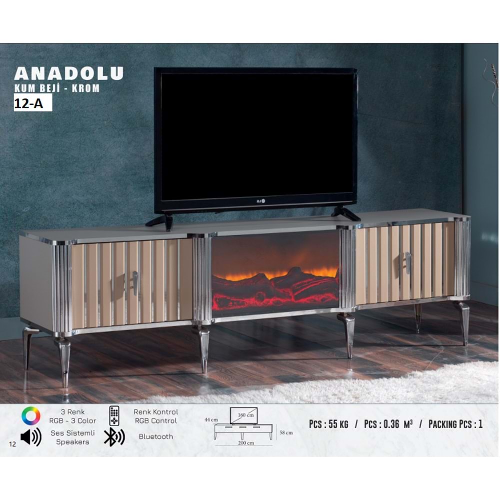 Anadolu Şömine TV Sehpası