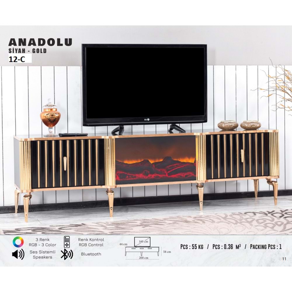 Anadolu Şömine TV Sehpası