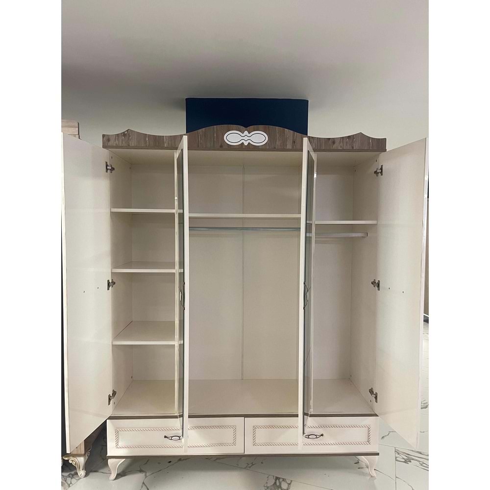 DMC Damla 4 Kapaklı MDF Gardırop