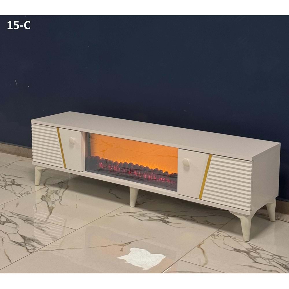 Sedef Şömine TV Sehpası