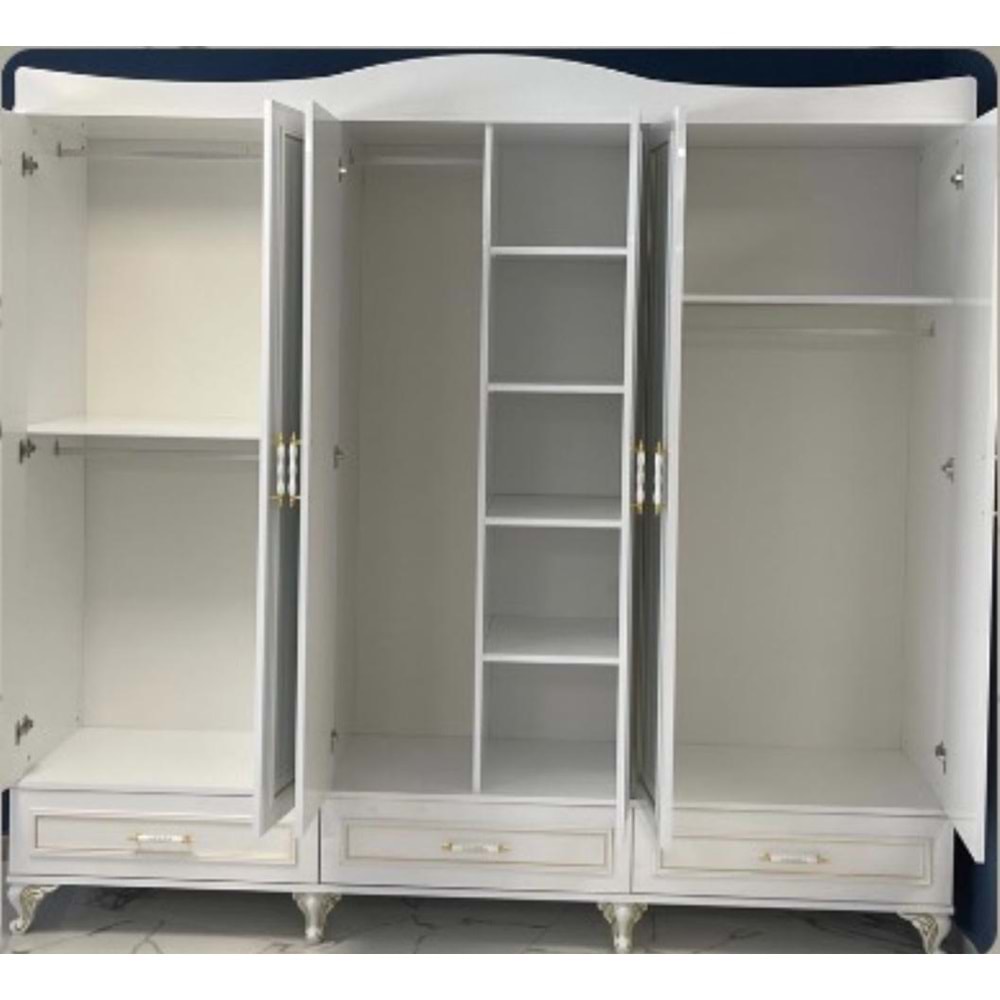 Pırlanta 6 Kapaklı MDF Gardırop