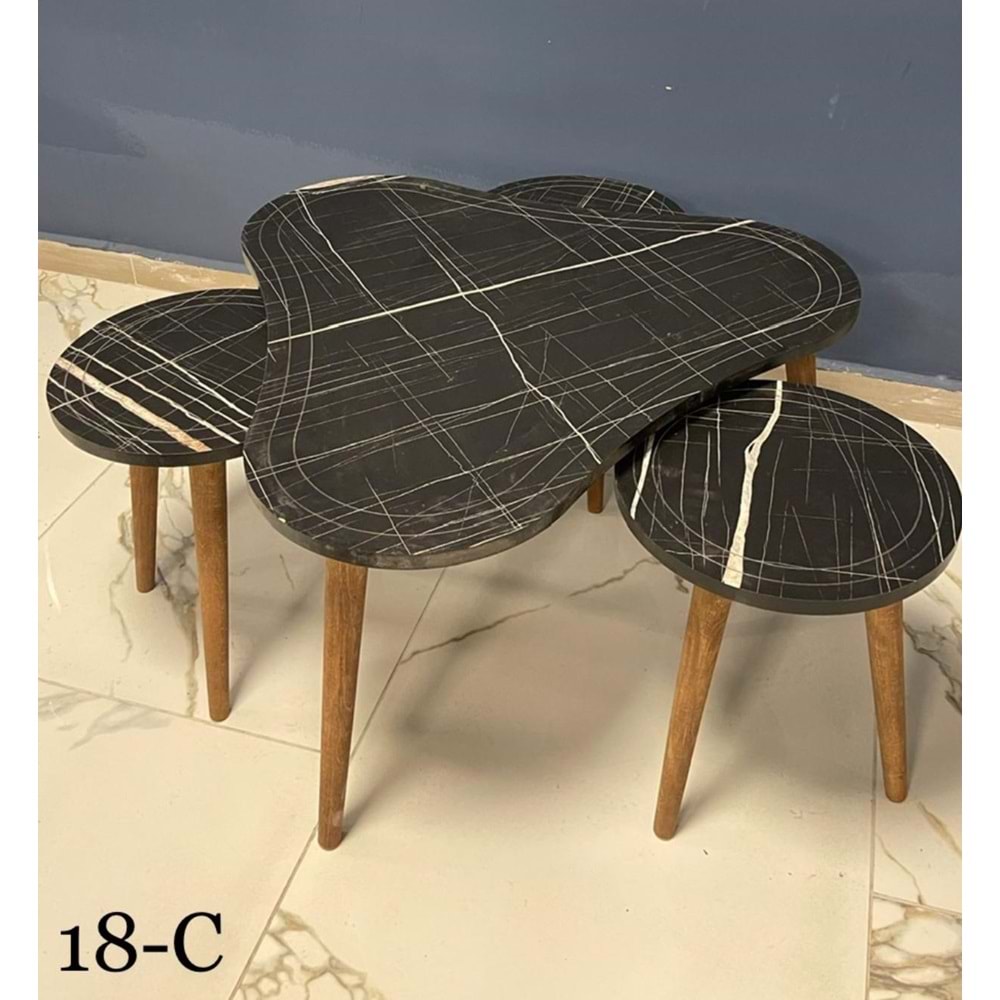 Mondi 3+1 Zigon Orta Sehpa Set