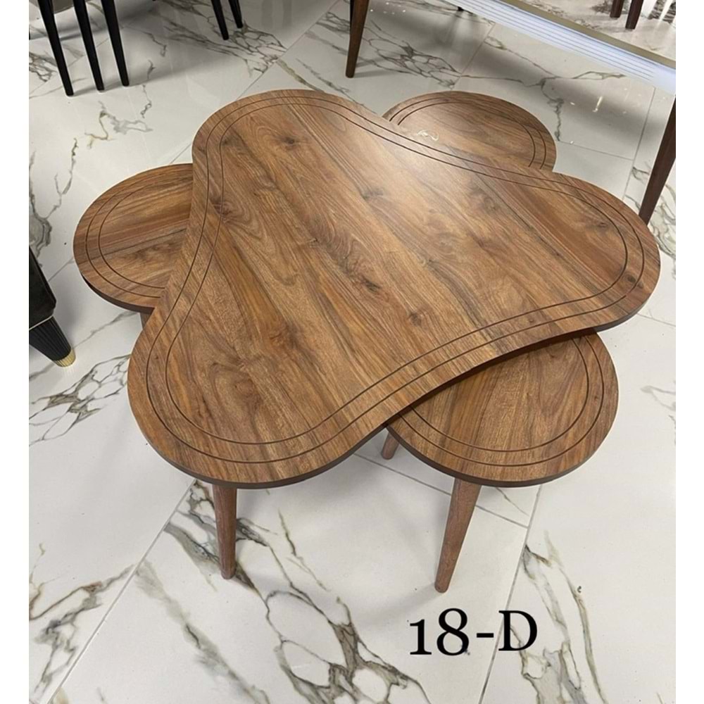 Mondi 3+1 Zigon Orta Sehpa Set