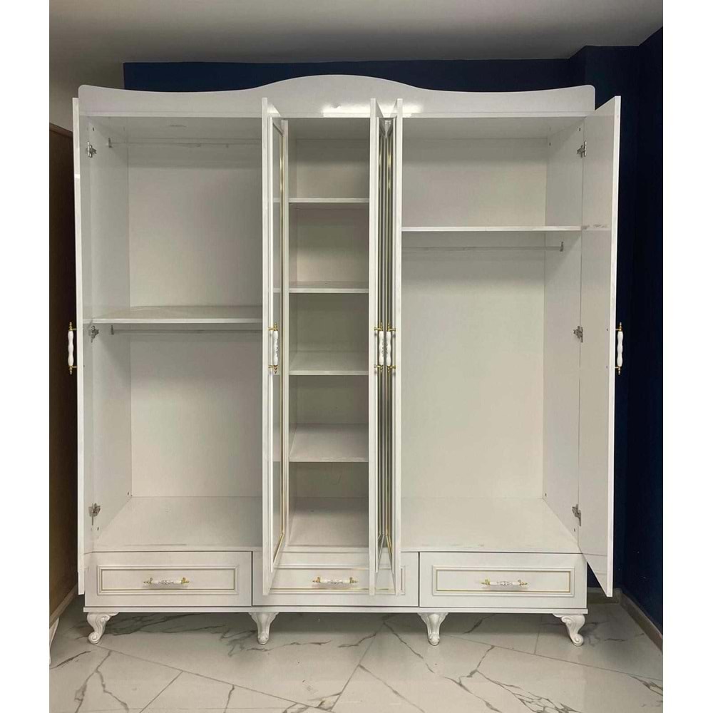 Pırlanta 5 Kapaklı MDF Gardırop