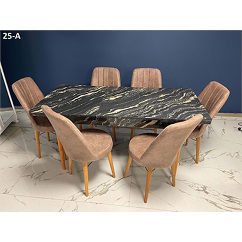 Sedef Ahşap Gold Masa Takımı