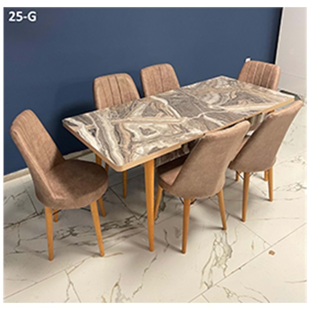 Sedef Ahşap Gold Masa Takımı