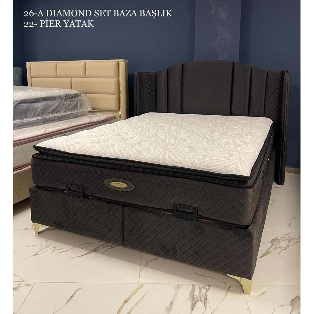 160x200 Diamond Baza ve Başlık