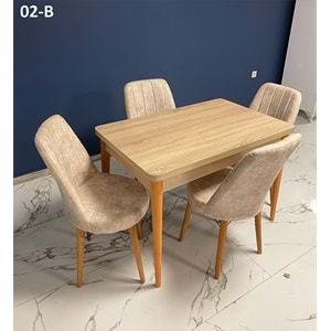 Gold 4 Kişilik Masa Takımı - Metal