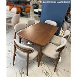 Bohem Yemek Masası Takımı