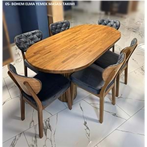 Bohem Elma Yemek Masası Takımı
