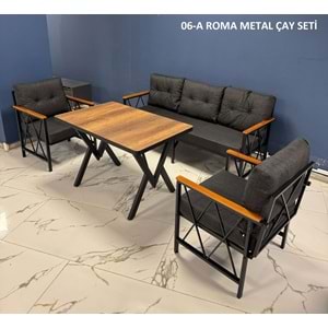 Roma Metal Çay Seti Lüx