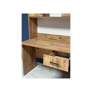 Retro Kitaplıklı Çalışma Masası