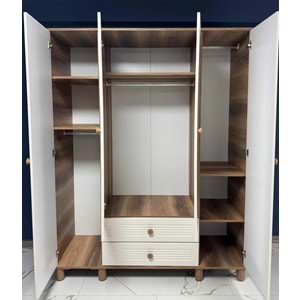 Zümrüt 4 Kapaklı MDF Gardırop