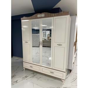 DMC Damla 4 Kapaklı MDF Gardırop