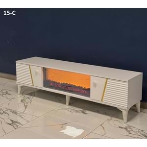 Sedef Şömine TV Sehpası