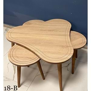 Mondi 3+1 Zigon Orta Sehpa Set