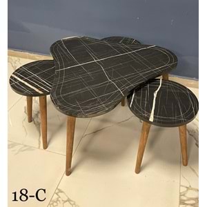 Mondi 3+1 Zigon Orta Sehpa Set