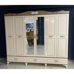 DMC 6 Kapaklı MDF Gardırop