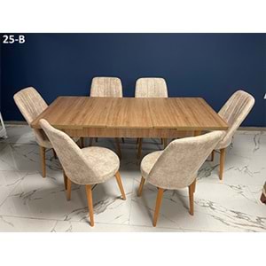 Sedef Ahşap Gold Masa Takımı