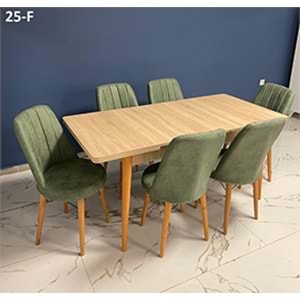 Sedef Ahşap Gold Masa Takımı