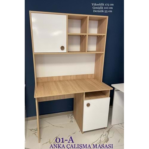 Anka Kitaplıklı Çalışma Masası