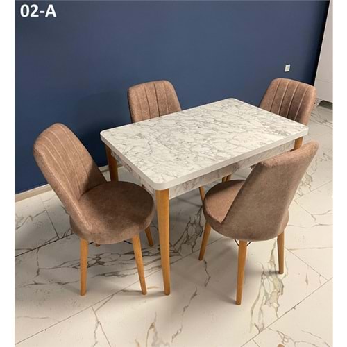 Gold 4 Kişilik Masa Takımı - Metal