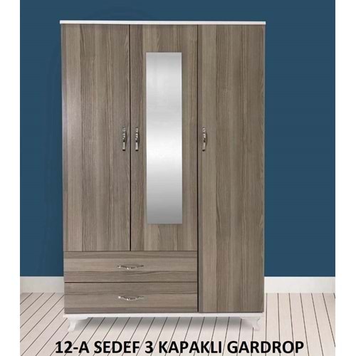 Sedef 3 Kapaklı Gardırop