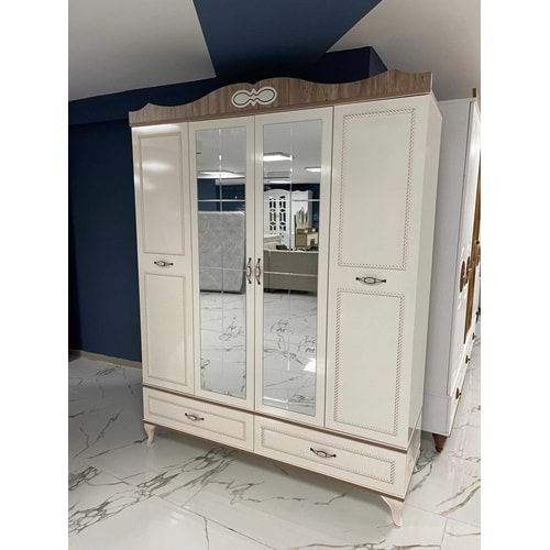 DMC Damla 4 Kapaklı MDF Gardırop