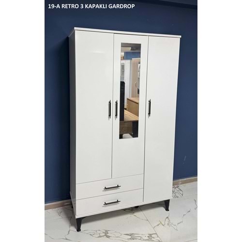 Retro 3 Kapaklı Gardırop