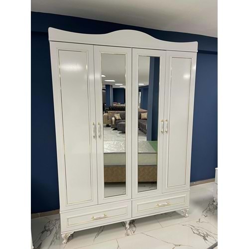 Pırlanta 4 Kapaklı MDF Gardırop