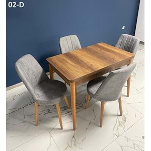 Gold 4 Kişilik Masa Takımı - Metal