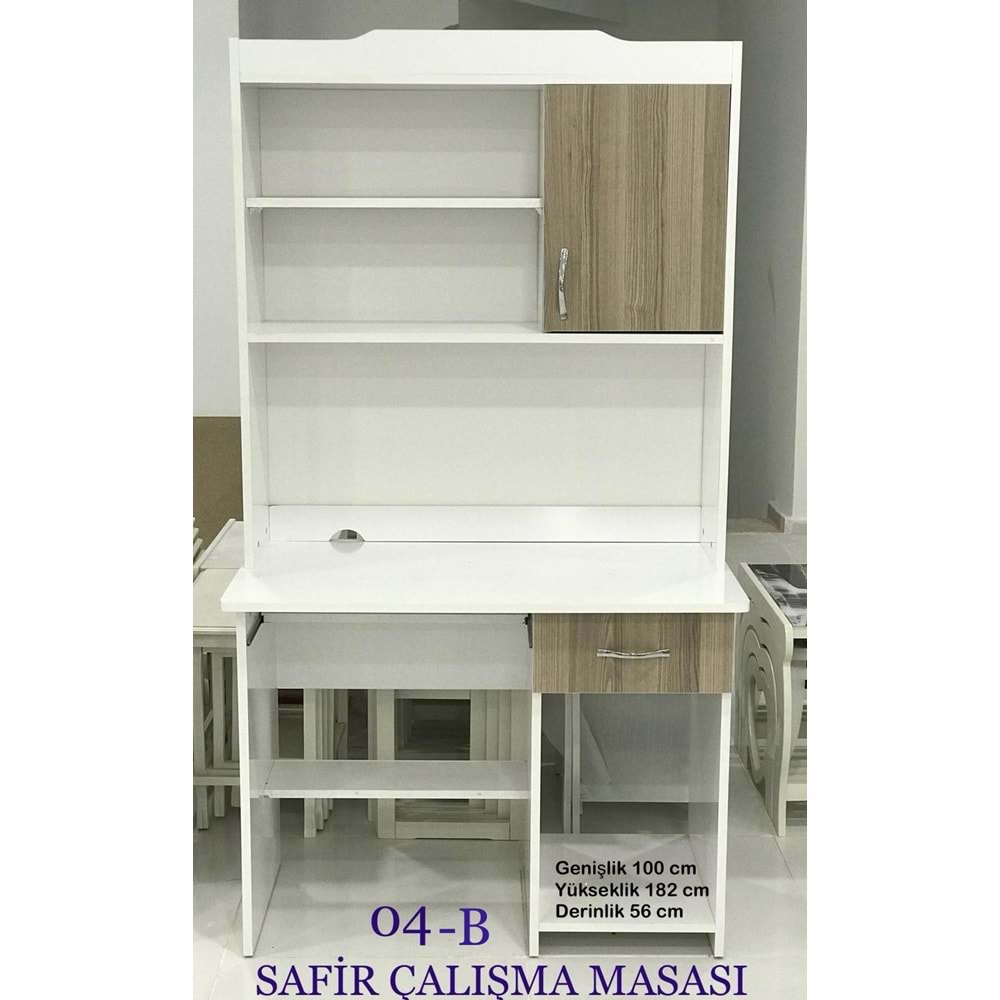 Safir Kitaplıklı Çalışma Masası