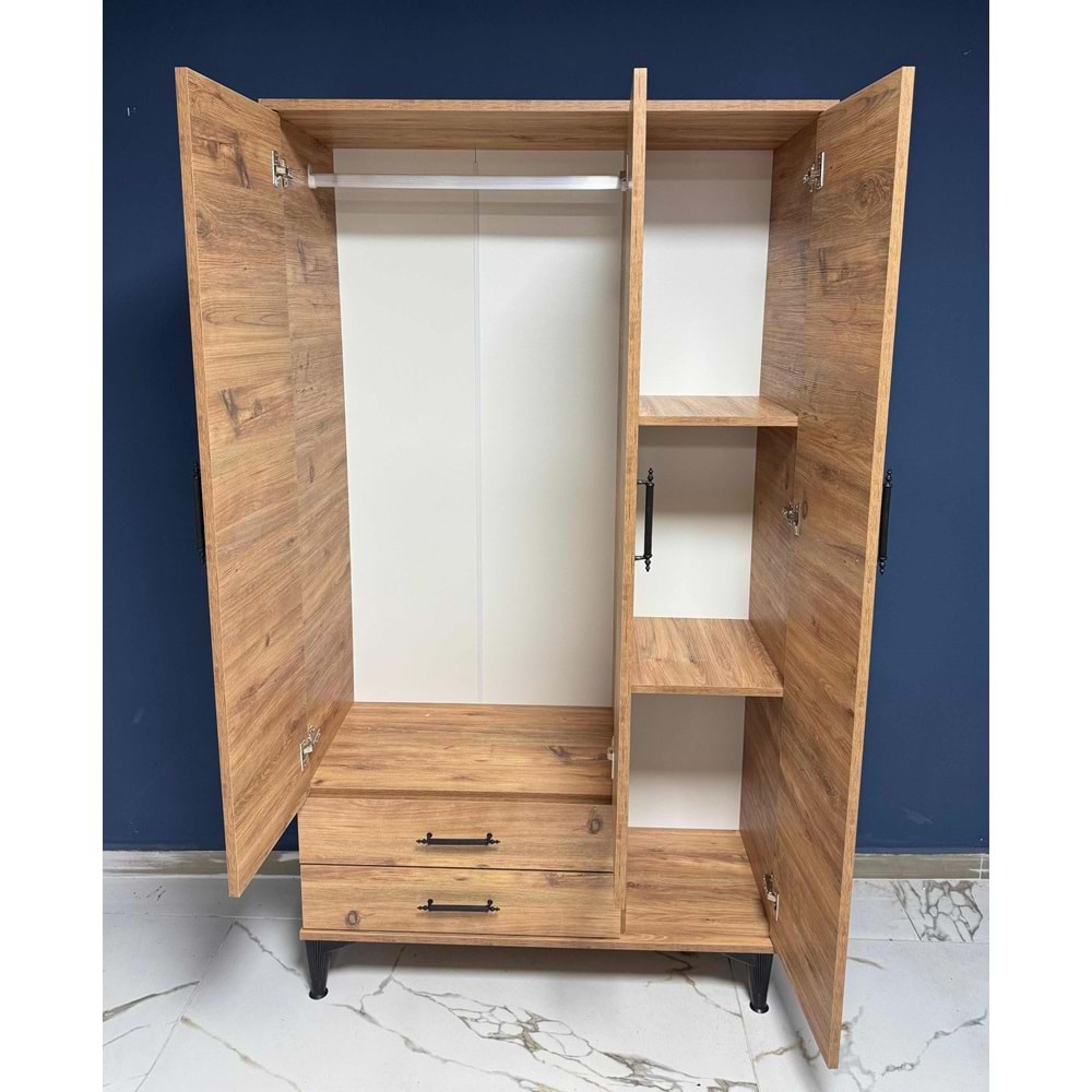 Retro 3 Kapaklı Gardırop