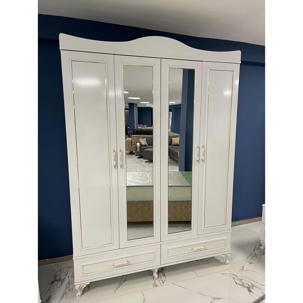 Pırlanta 4 Kapaklı MDF Gardırop