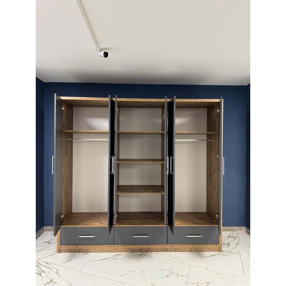 Hisar 6 Kapaklı Gardırop